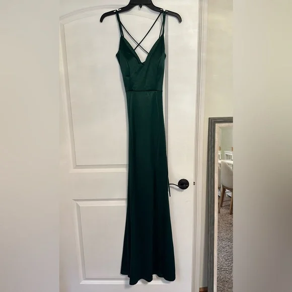 Windsor | Dresses | New Long Dark Green Windsor Dress With Pretty Tie Up  Back | Poshmark